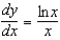Use integration to find the particular solution of the differential equation   which passes through the point   . A)    B)    C)    D)    E)   