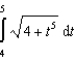 Apply the Trapezoidal Rule and Simpson's Rule to approximate the value of the definite integral using   subintervals. Round your answer to six decimal places and compare the result with the exact value of the definite integral.   A)  The Trapezoidal rule gives 43.377044 and Simpson's rule gives   . B)  The Trapezoidal rule gives   and Simpson's rule gives   . C)  The Trapezoidal rule gives 43.377044 and Simpson's rule gives   . D)  The Trapezoidal rule gives   and Simpson's rule gives   . E)  The Trapezoidal rule gives   and Simpson's rule gives   .