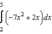 Write the following limit as a definite integral on the interval [2 , 5], where c<sub>i </sub>is any point in the ith subinterval.   A)    B)    C)    D)    E)   