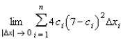 Write the limit   , as a definite integral on the interval   where   <sub> </sub>is any point in the   subinterval. A)    B)    C)    D)    E)   