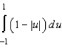 Sketch the region whose area is given by the definite integral and then use a geometric formula to evaluate the integral.   A)  -1 B)  1 C)  2 D)  4 E)  15