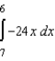 Evaluate the integral.   given,         A)  -156 B)  156 C)  1,016 D)  24 E)  6,630
