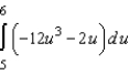 Evaluate the integral.   given,   A)  -65 B)  -2377 C)  -66 D)  -2024 E)  -2025