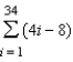 Use the properties of summation and Theorem 5.2 to evaluate the sum.   A)  1156 B)  1190 C)  2108 D)  2244 E)  323
