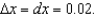 Compare dy and   for   at x = 0 with   Give your answers to four decimal places. A)    B)    C)    D)    E)   