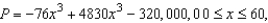 A manufacturer of digital audio players estimates that the profit for selling a particular model is   where P is the profit in dollars and x is the advertising expense in 10,000's of dollars (see figure) . Find the smaller of two advertising amounts that yield a profit P of $   . Round your answer to the nearest dollar.   A)    B)    C)    D)    E)   