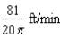 A conical tank (with vertex down)  is   feet across the top and   feet deep. If water is flowing into the tank at a rate of   cubic feet per minute, find the rate of change of the depth of the water when the water is   feet deep. A)    B)    C)    D)    E)   