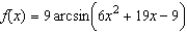 Find the derivative of the function   . A)    B)    C)    D)    E)   