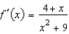 Use the Quotient Rule to differentiate the function   . A)    B)    C)    D)    E)   