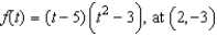 Find an equation of the tangent line to the graph of f at the given point.   A)    B)    C)    D)    E)   