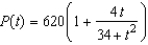 A population of 620 bacteria is introduced into a culture and grows in number according to the equation   where t is measured in hours. Find the rate at which the population is growing when t = 2. Round your answer to two decimal places. A)  226.7 bacteria per hour B)  68.89 bacteria per hour C)  65.26 bacteria per hour D)  51.52 bacteria per hour E)  61.23 bacteria per hour