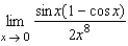 Determine the limit (if it exists) .   A)  8 B)    C)    D)  2 E)   
