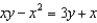 Determine whether y is a function of x.   A)  no B)  yes