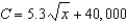 Find the sales necessary to break even   if the cost C of producing x units is   and the revenue R for selling x units is   . Round your answer to the nearest integer. A)    B)    C)    D)    E)   