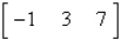 Determine the order of the matrix.   A)  1 × 1 B)  3 C)  3 × 3 D)  3 × 1 E)  1 × 3
