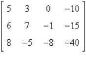 Write the matrix in reduced row-echelon form.   A)    B)    C)    D)    E)   