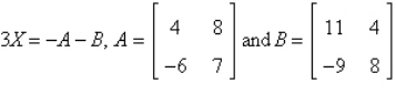 Solve for X in the equation given.   A)    B)    C)    D)    E)   