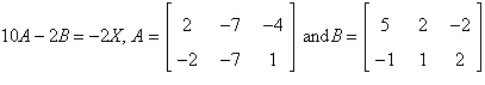 Solve for X in the equation given.   A)    B)    C)  not possible D)    E)   