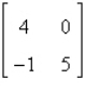 Find the inverse of the matrix   (if it exists) . A)    B)  does not exist C)    D)    E)   