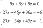 Solve the system of linear equations   using the inverse matrix   . A)    B)    C)    D)    E)   