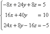 Solve the system of linear equations   using an inverse matrix. A)    B)    C)    D)    E)   