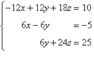 Use the matrix capabilities of a graphing utility to solve the following system of linear equations:   A)    B)    C)    D)    E)   
