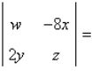 Evaluate the determinant of the matrix below to determine which of the following makes the equation true.   A)    B)    C)    D)    E)   