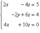 Use Cramer's Rule to solve the following system of linear equations:   A)    B)    C)    D)    E)   