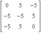 Find the uncoded 1 × 3 row matrices for the message  TWO IF BY LAND ; then encode the message using the encoding matrix   . Show all your work. 