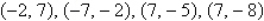 Plot the points below whose coordinates are given on a Cartesian coordinate system.   A)    B)    C)    D)    E)   