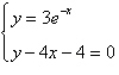 Use a graphing utility to solve the system of equations. Find the solution accurate to two decimal places.   A)    B)    C)    D)  no real solution E)   