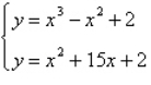 Solve the system by the method of substitution.   A)  (5, 102) , (3, 56) , (1, 18)  B)  no real solution C)  (-3, -34) , (1, 18)  D)  (5, 102) , (-3, -34) , (0, 2)  E)  (5, 102) , (-1, -12) 