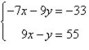 Solve the system by the method of elimination.   A)  inconsistent B)    C)    D)    E)   
