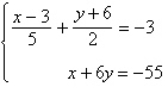 Solve the system by the method of elimination.   A)  inconsistent B)    C)    D)    E)   