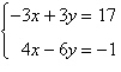 Solve using any method.   A)    B)    C)  inconsistent D)    E)   