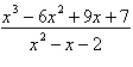 Write the partial fraction decomposition of the improper rational expression.   A)    B)    C)    D)    E)   