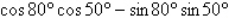Write the given expression as the cosine of an angle.   A)    B)    C)    D)    E)   