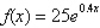 What is the value of the function   at   ? Round to 3 decimal places. A)  37.296 B)  26.492 C)  7.597 D)  42.051 E)  82.783