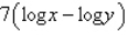 Condense the expression   to the logarithm of a single term. A)    B)    C)    D)    E)   