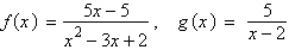 Given   : a. Determine the domains of   . b. Simplify   and find any vertical asymptotes. c. Complete the table. d. Explain how the two functions differ.   <div style=padding-top: 35px> 
