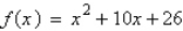 Determine the x-intercept(s)  of the quadratic function   . A)    B)    C)  no x-intercept(s)  D)    E)   