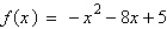 From the graph of the quadratic function   , determine the equation of the axis of symmetry. A)    B)    C)    D)    E)   