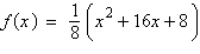 Write the quadratic function   in standard form. A)    B)    C)    D)    E)   