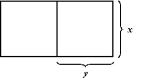 A farmer has 336 feet of fencing and wants to build two identical pens for his prize-winning pigs. The pens will be arranged as shown. Determine the dimensions of a pen that will maximize its area.   A)    B)    C)    D)    E)   