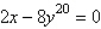 Use algebraic tests to check the following for symmetry with respect to the axes and the origin.   A)  Symmetric with respect to the origin. B)  No symmetry. C)  Symmetric with respect to the y-axis. D)  Symmetric with respect to the x-axis.