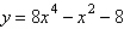 Use algebraic tests to check the following for symmetry with respect to the axes and the origin.   A)  No symmetry. B)  Symmetric with respect to the y-axis. C)  Symmetric with respect to the origin. D)  Symmetric with respect to the x-axis.
