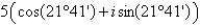 Find the standard form of the complex number   . Round values to the nearest hundredth. A)    B)    C)    D)    E)   