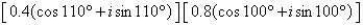 Multiply the complex numbers below and leave the result in trigonometric form.   A)    B)    C)    D)    E)   