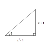  Use an inverse function to write θ as a function of x.   A) ​  \theta = \tan ^ { - 1 } \left( \frac { 1 } { x - 1 } \right)   B)   \theta = \tan ^ { - 1 } \left( \frac { x - 1 } { x + 1 } \right)   C)   \theta = \tan ^ { - 1 } ( x + 1 )   D)   \theta = \tan ^ { - 1 } \left( \frac { 1 } { x ^ { 2 } + 1 } \right)   E)   \theta = \tan ^ { - 1 } \left( \frac { 1 } { x + 1 } \right) 