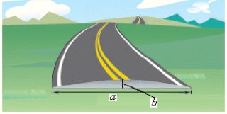  Roads are often designed with parabolic surfaces to allow rain to drain off.A particular road that is 44 feet wide is 0.4 foot higher in the center than it is on the sides (see figure) .​   ​ where  a = 44  ft,  b = 0.4 \mathrm { ft }  ​ Find an equation of the parabola that models the road surface.(Assume that the origin is at the center of the road. )  ​ A)   x ^ { 2 } = - 1210 y \text { or } y = - \frac { 1 } { 1210 } x ^ { 2 }  B)   y ^ { 2 } = - 1210 x \text { or } x = - \frac { 1 } { 1210 } y ^ { 2 }  C)   x ^ { 2 } = 1210 y \text { or } y = \frac { 1 } { 1210 } x ^ { 2 }  D)   y ^ { 2 } = 1210 \mathrm { x } \text { or } x = \frac { 1 } { 1210 } y ^ { 2 }  E)   x ^ { 2 } = 44 y \text { or } y = \frac { 1 } { 44 } x ^ { 2 }